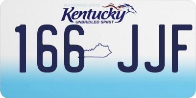 KY license plate 166JJF