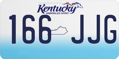 KY license plate 166JJG