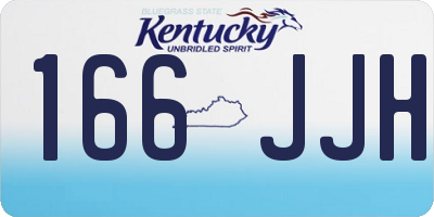 KY license plate 166JJH