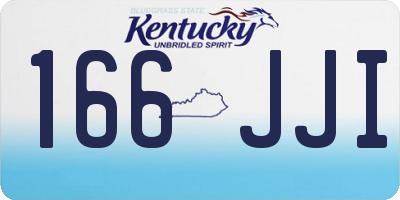 KY license plate 166JJI