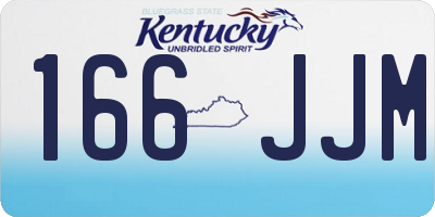 KY license plate 166JJM