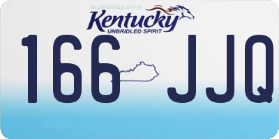 KY license plate 166JJQ