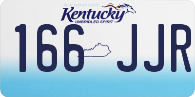 KY license plate 166JJR