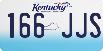 KY license plate 166JJS