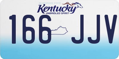 KY license plate 166JJV