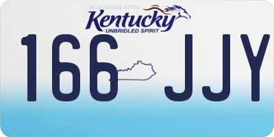 KY license plate 166JJY
