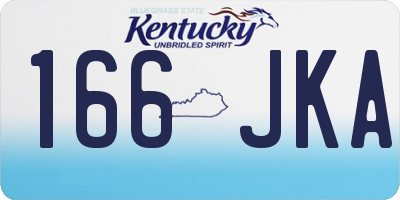 KY license plate 166JKA