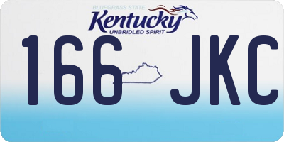 KY license plate 166JKC