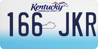 KY license plate 166JKR