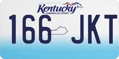 KY license plate 166JKT