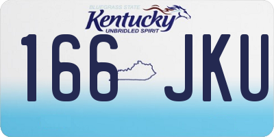 KY license plate 166JKU