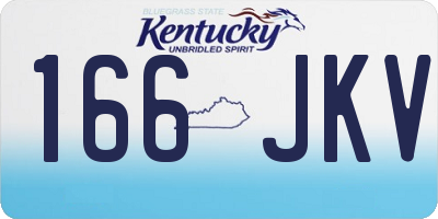 KY license plate 166JKV