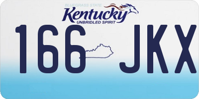 KY license plate 166JKX