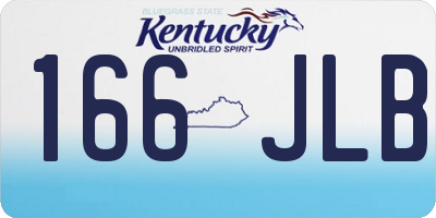 KY license plate 166JLB