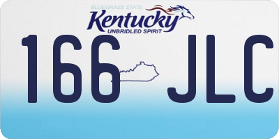 KY license plate 166JLC