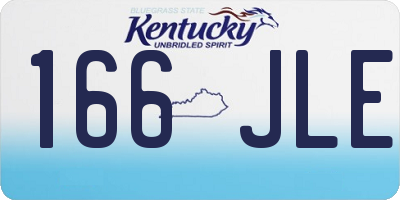 KY license plate 166JLE