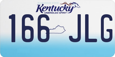 KY license plate 166JLG