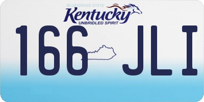 KY license plate 166JLI