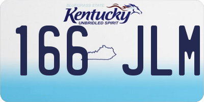 KY license plate 166JLM