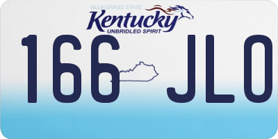 KY license plate 166JLO
