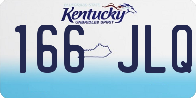KY license plate 166JLQ