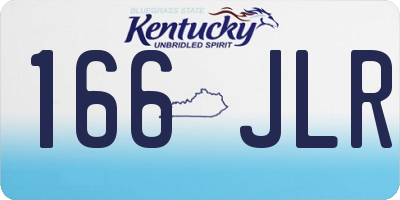 KY license plate 166JLR