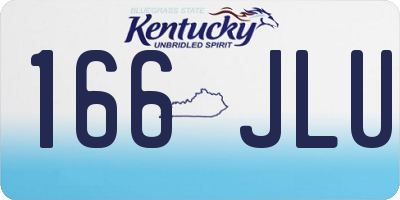 KY license plate 166JLU