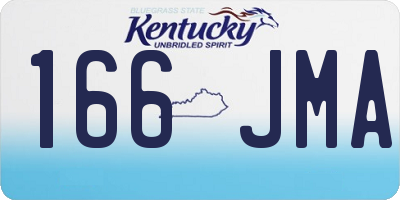 KY license plate 166JMA