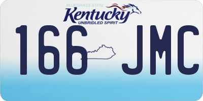 KY license plate 166JMC