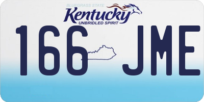 KY license plate 166JME