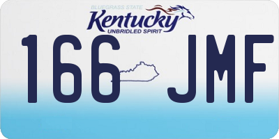 KY license plate 166JMF