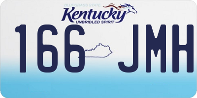 KY license plate 166JMH