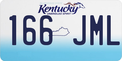 KY license plate 166JML
