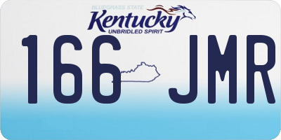 KY license plate 166JMR