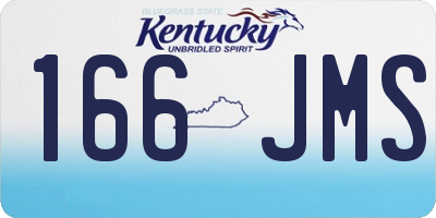 KY license plate 166JMS