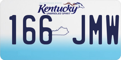 KY license plate 166JMW