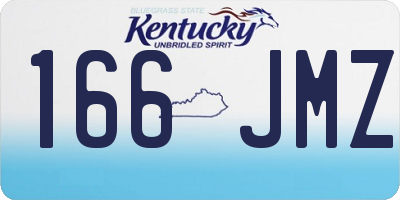 KY license plate 166JMZ