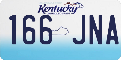 KY license plate 166JNA