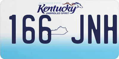 KY license plate 166JNH