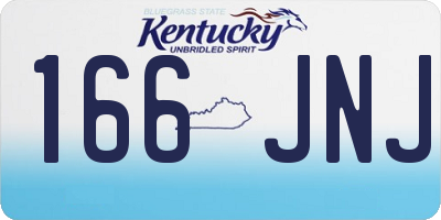 KY license plate 166JNJ