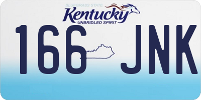 KY license plate 166JNK