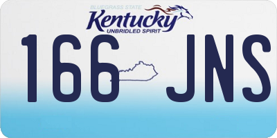 KY license plate 166JNS