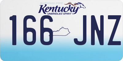 KY license plate 166JNZ