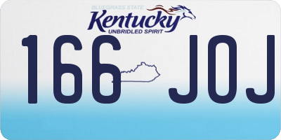 KY license plate 166JOJ