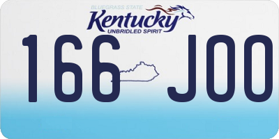 KY license plate 166JOO
