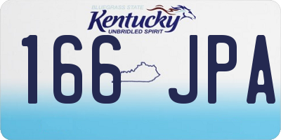 KY license plate 166JPA