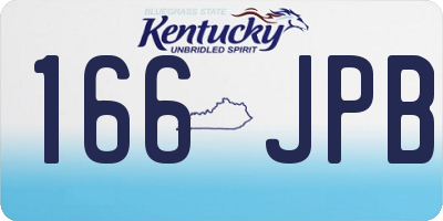 KY license plate 166JPB