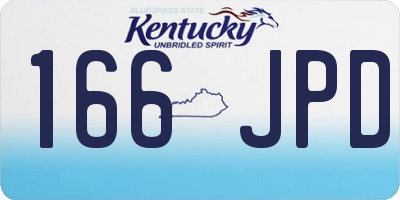 KY license plate 166JPD