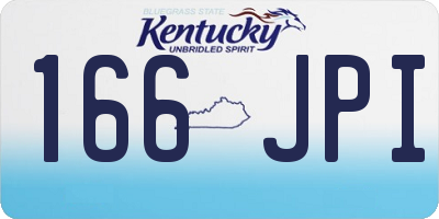 KY license plate 166JPI