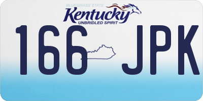 KY license plate 166JPK